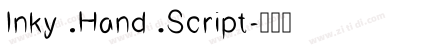 Inky Hand Script字体转换
